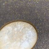 Tripod marble guéridon in gilded Louis XVI style.