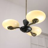 Lustre figuratif Art Déco en laiton français, 1930