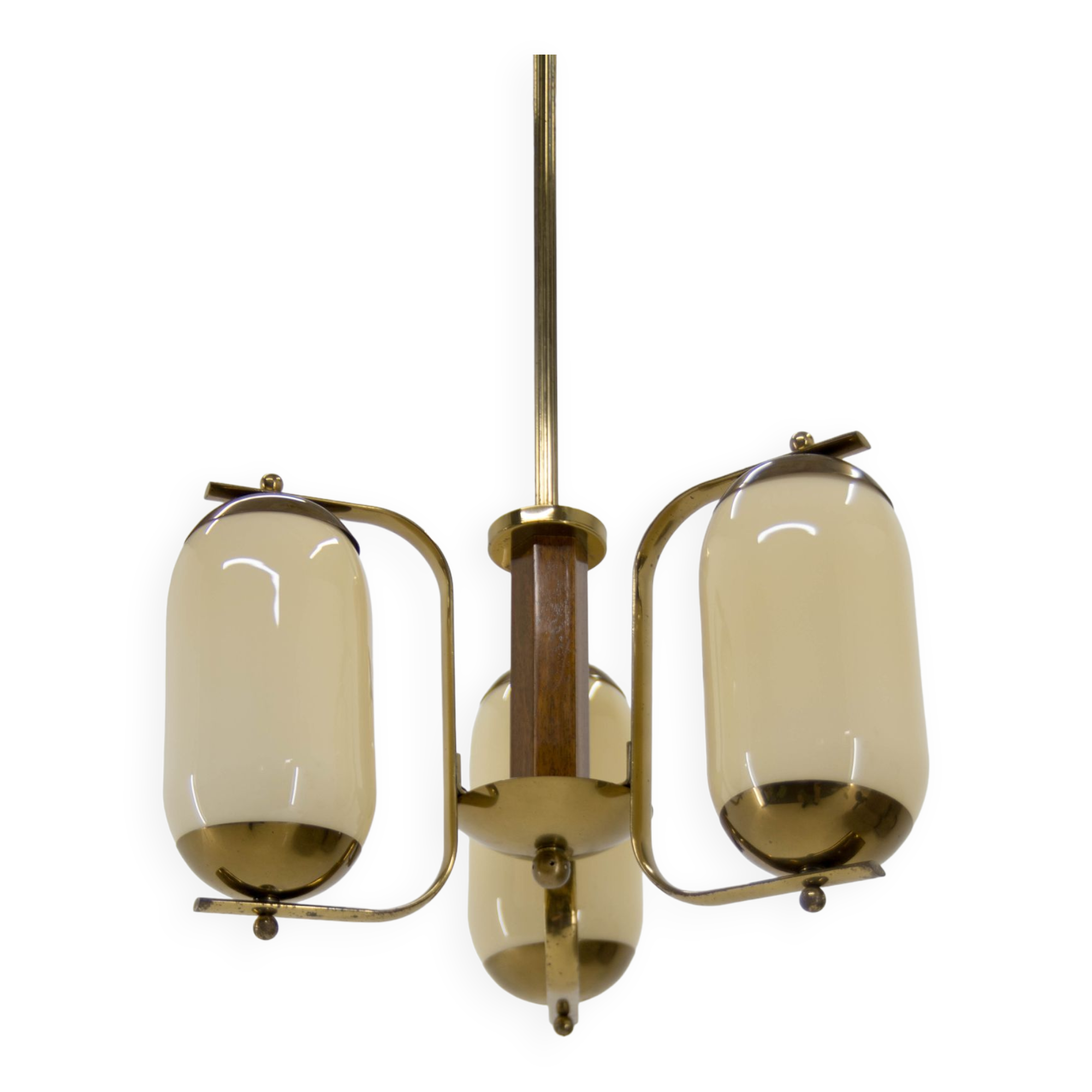 Art deco three-flamming chandelier, 1940s