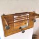Wardrobe wall coat holder in rattan and steel design 50s - 60s