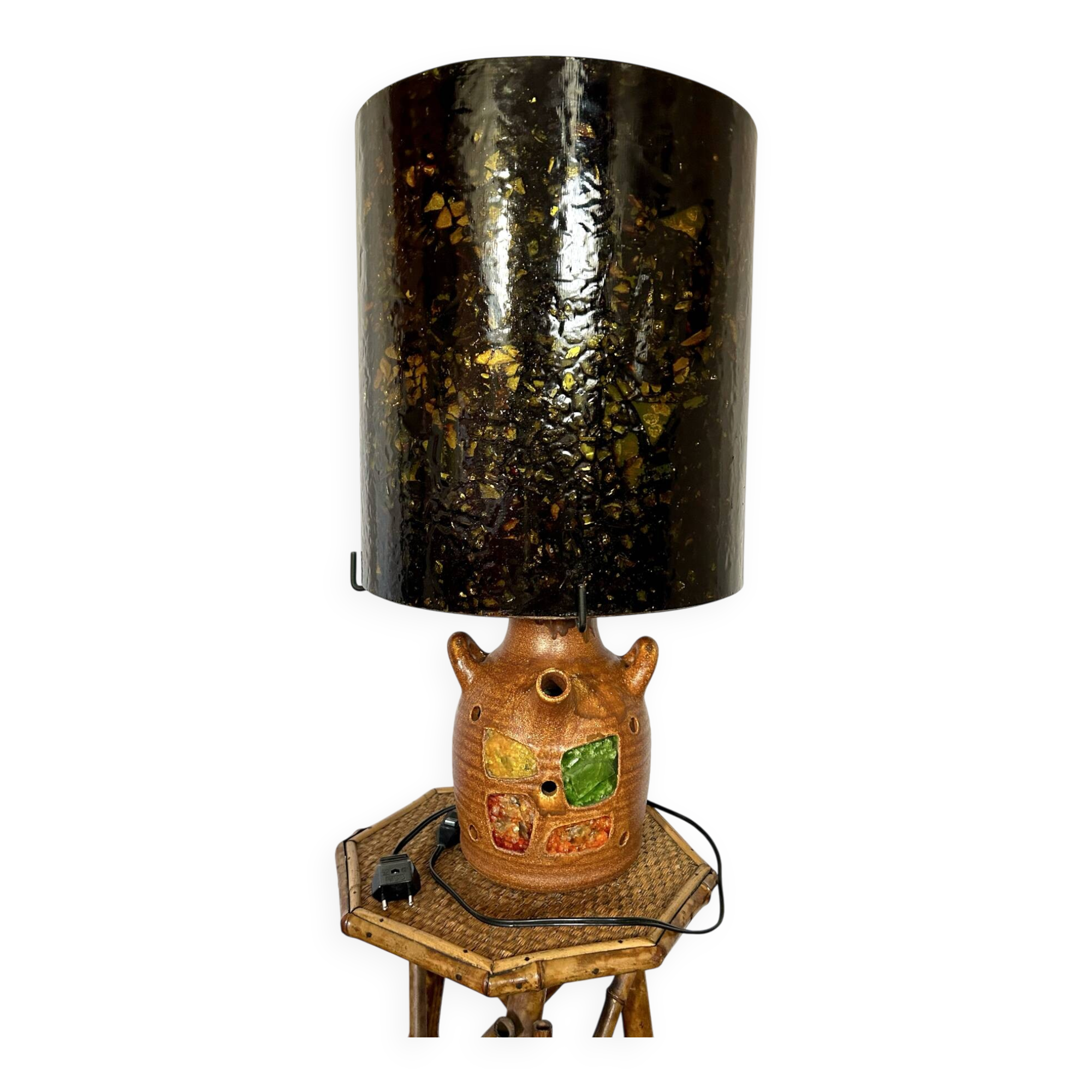 Lampe Accolay en résine et céramique