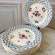 Set of 8 flat plates Digoin Sarreguemines 30s 40s