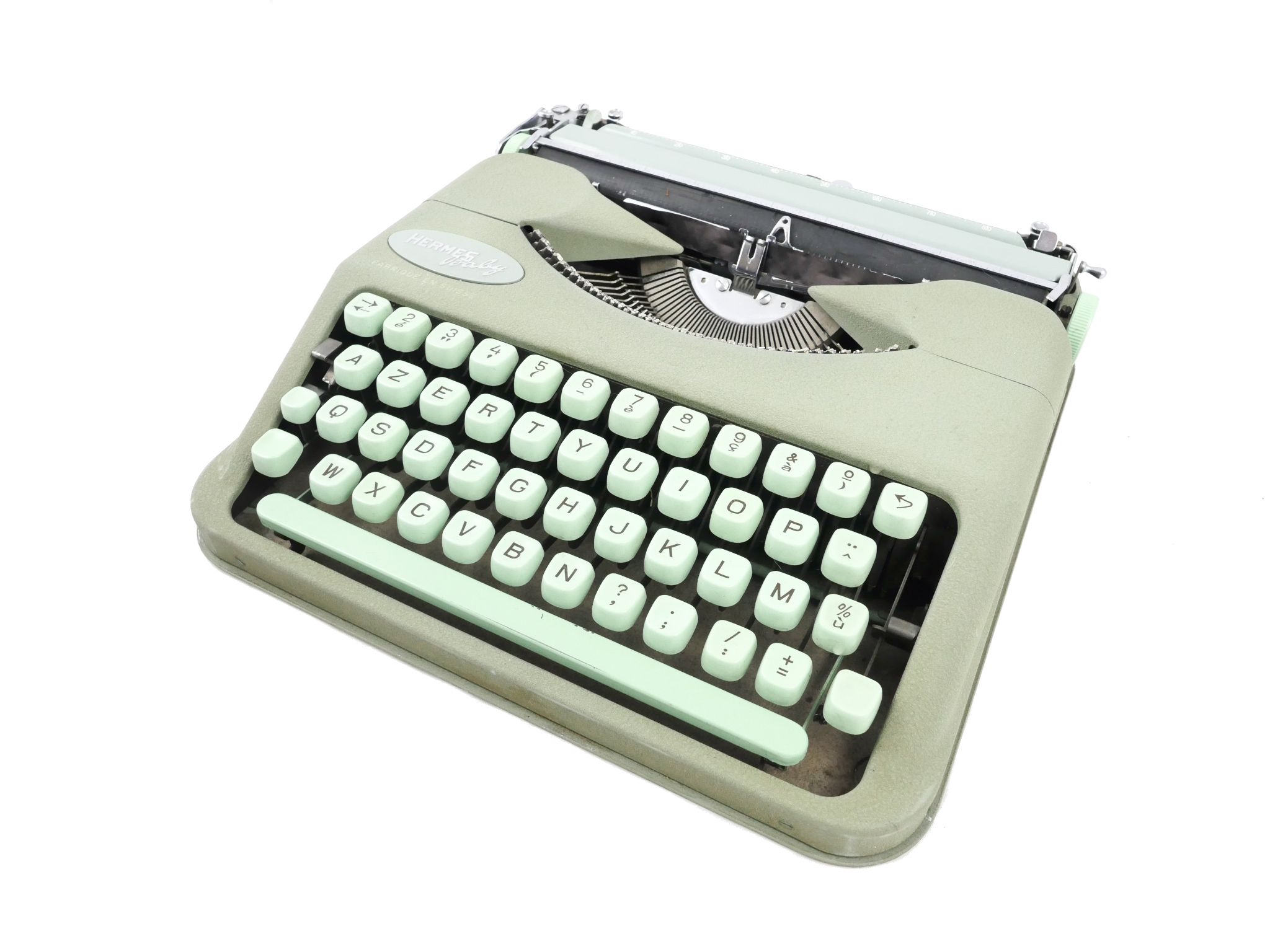 Hermes Baby green lime typewritter revised new ribbon