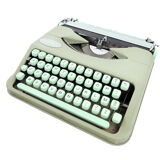 Hermes Baby green lime typewritter revised new ribbon