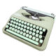 Hermes Baby green lime typewritter revised new ribbon