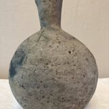 Round-bottomed vase in gray terracotta, La Borne