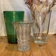 Faceted crystal vase