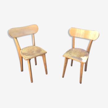 Pair of chairs oak