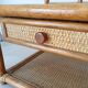 Vintage Maugrion side table in bamboo and rattan