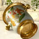 French cloisonne bucket enamelled colored over brass champagne cooler