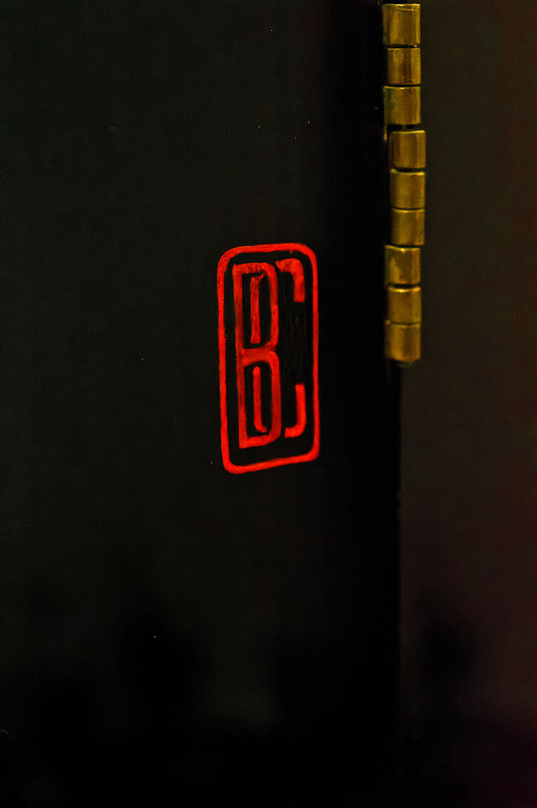 Screen by Bernard Cuenin with lacquered landscape, circa 1970