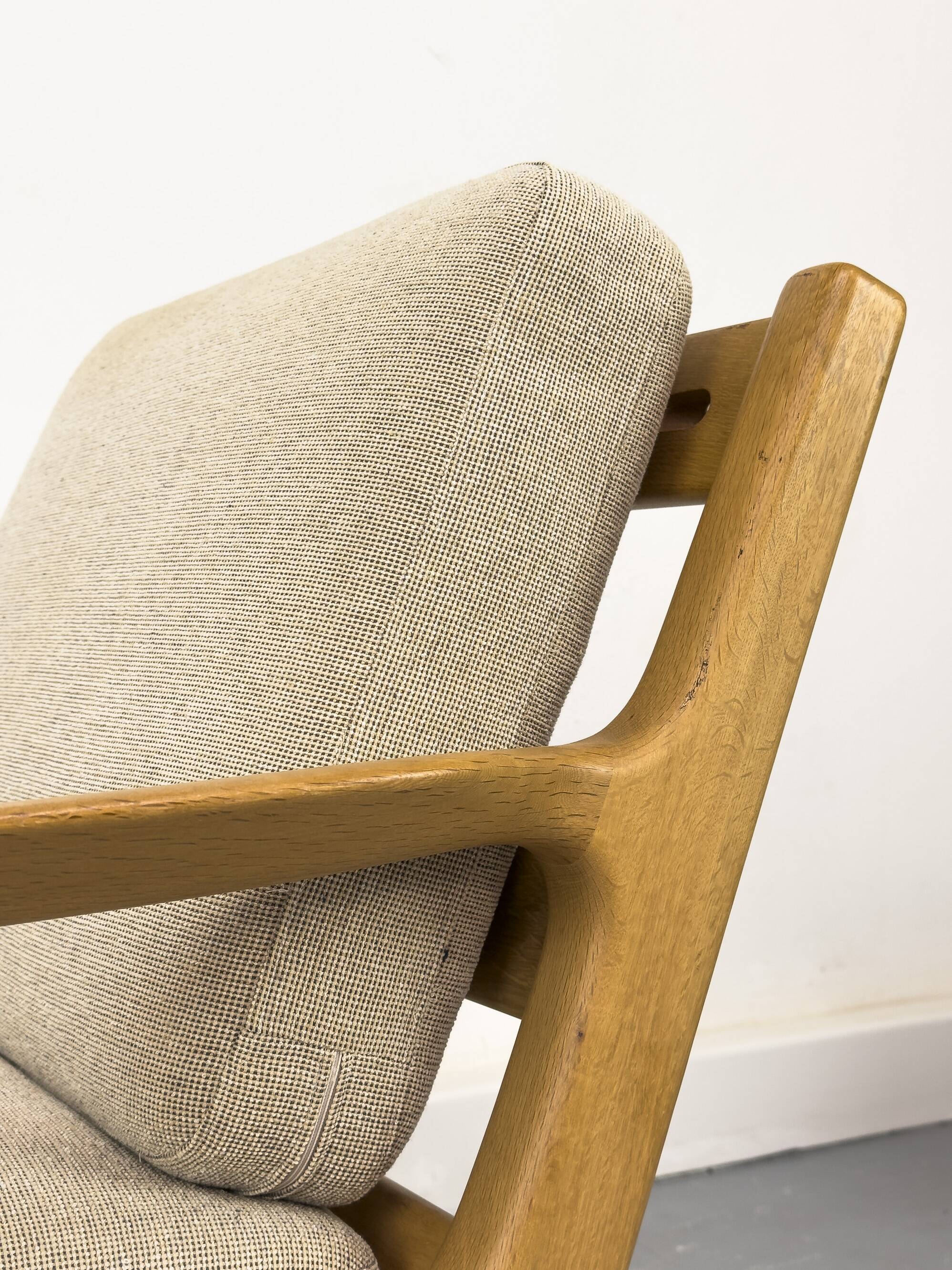 Danish Oak Lounge Chair and Ottoman by Juul Kristensen
