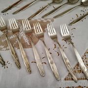 24-piece vintage silver-plated housewife 100 Bader Tafelbestecke Pforzheim