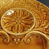 Assiette à artichaut barbotine Gien décor jaune