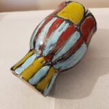 Enamelled vintage Vallauris vase