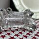Lot de 6 porte-couteaux en verre moulé anciens