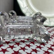 Set of 6 antique molded glass knife rests