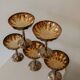 Coupes à champagne vintage en argent plaqué avec intérieur plaqué or — ensemble de 5