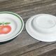 Two hollow plates Moulin des Loups apple decor