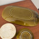 Vintage ceramic set Gien khaki serving dish and 2 ramekins.
