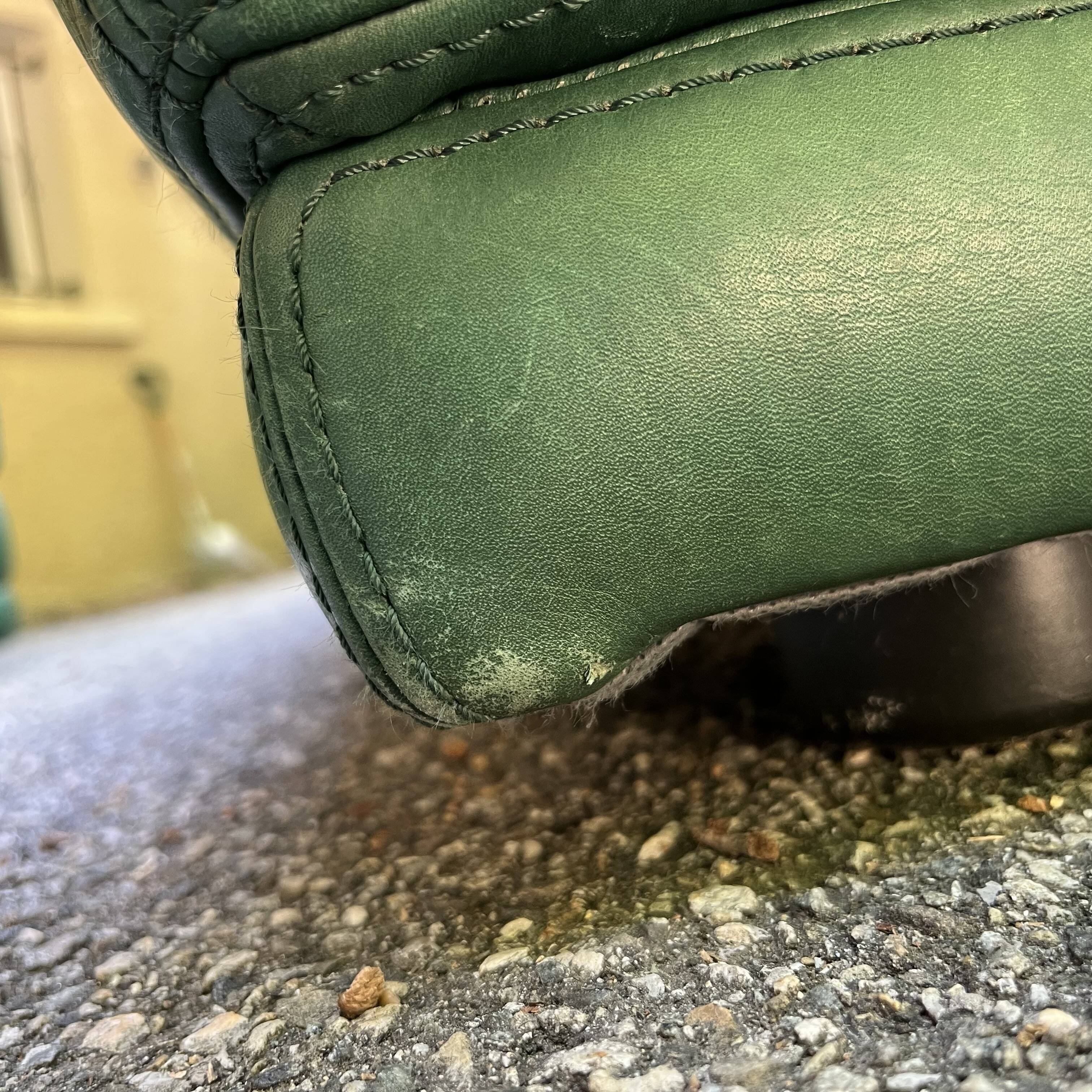 Roche Bobois living room green leather made in Italy