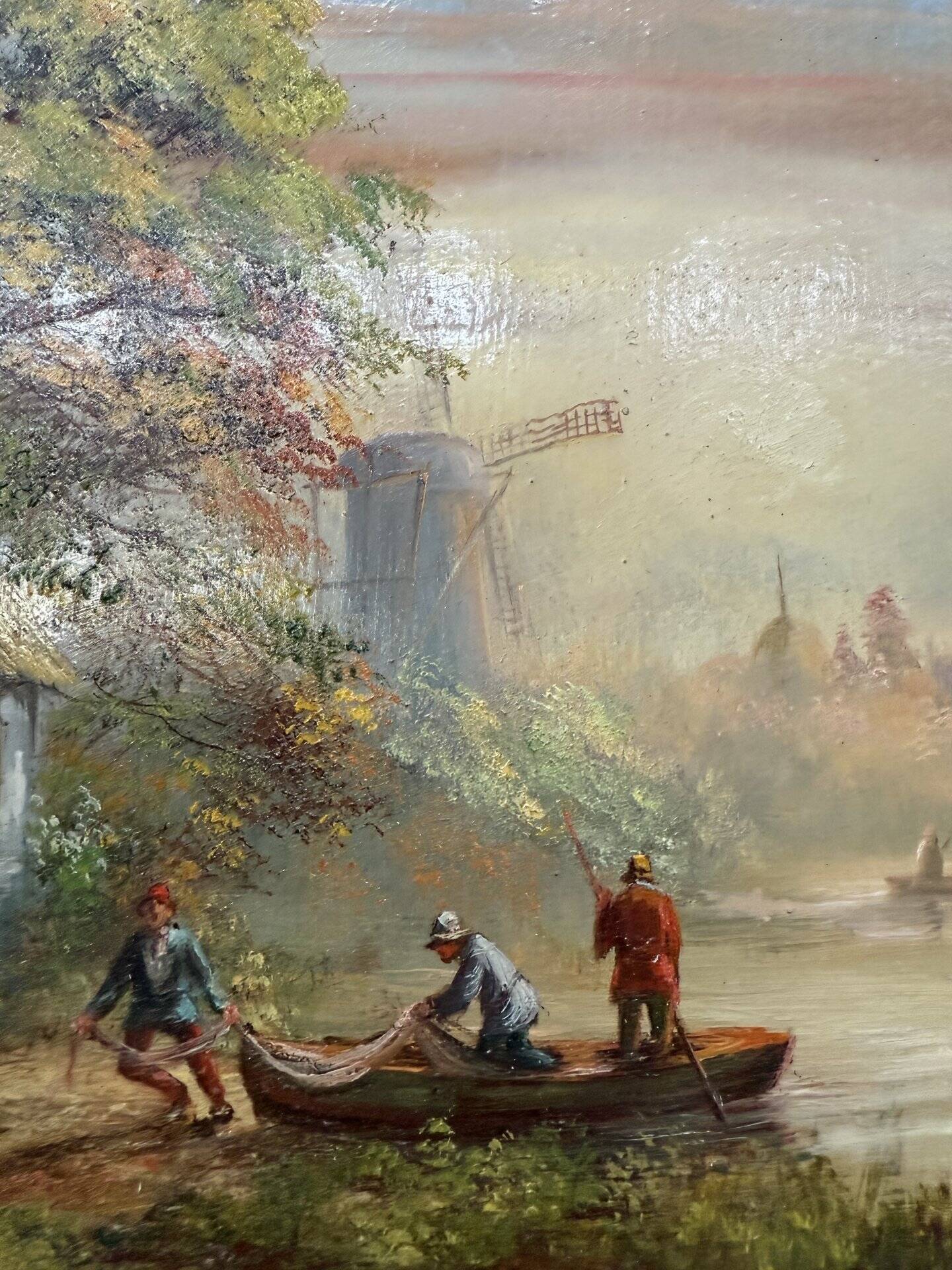 Tableau Huile sur panneau paysage