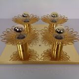 Space Age JBS Brass Sconce by Joseph Brumberg, 1960s