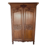 18th century carved oak bridal wardrobe