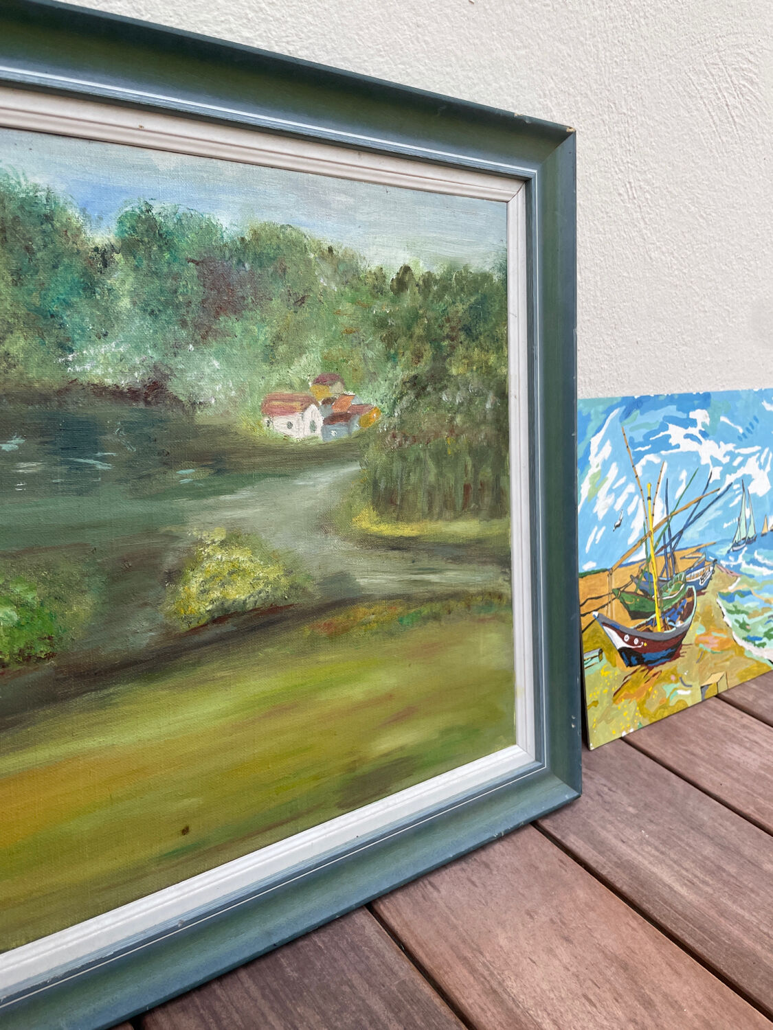 Huile sur toile nature et verdure