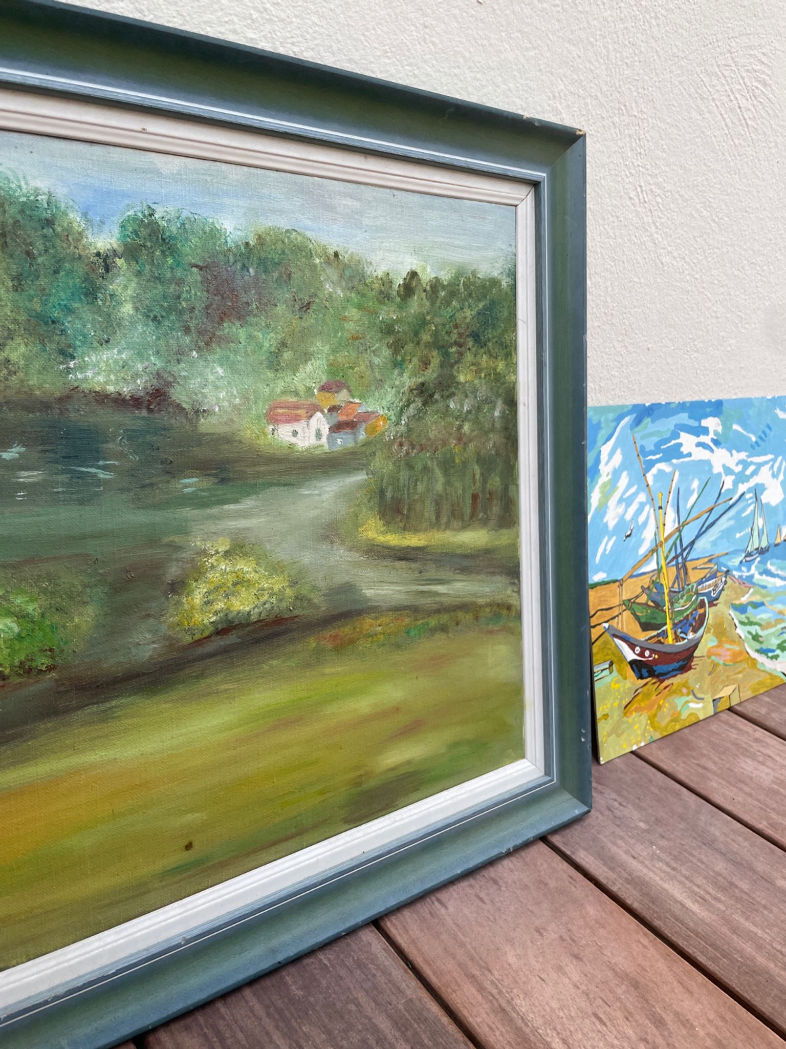 Huile sur toile nature et verdure
