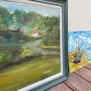 Huile sur toile nature et verdure