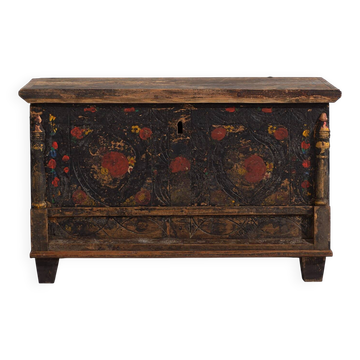 Coffre ancien à décor floral (c.1920) #8