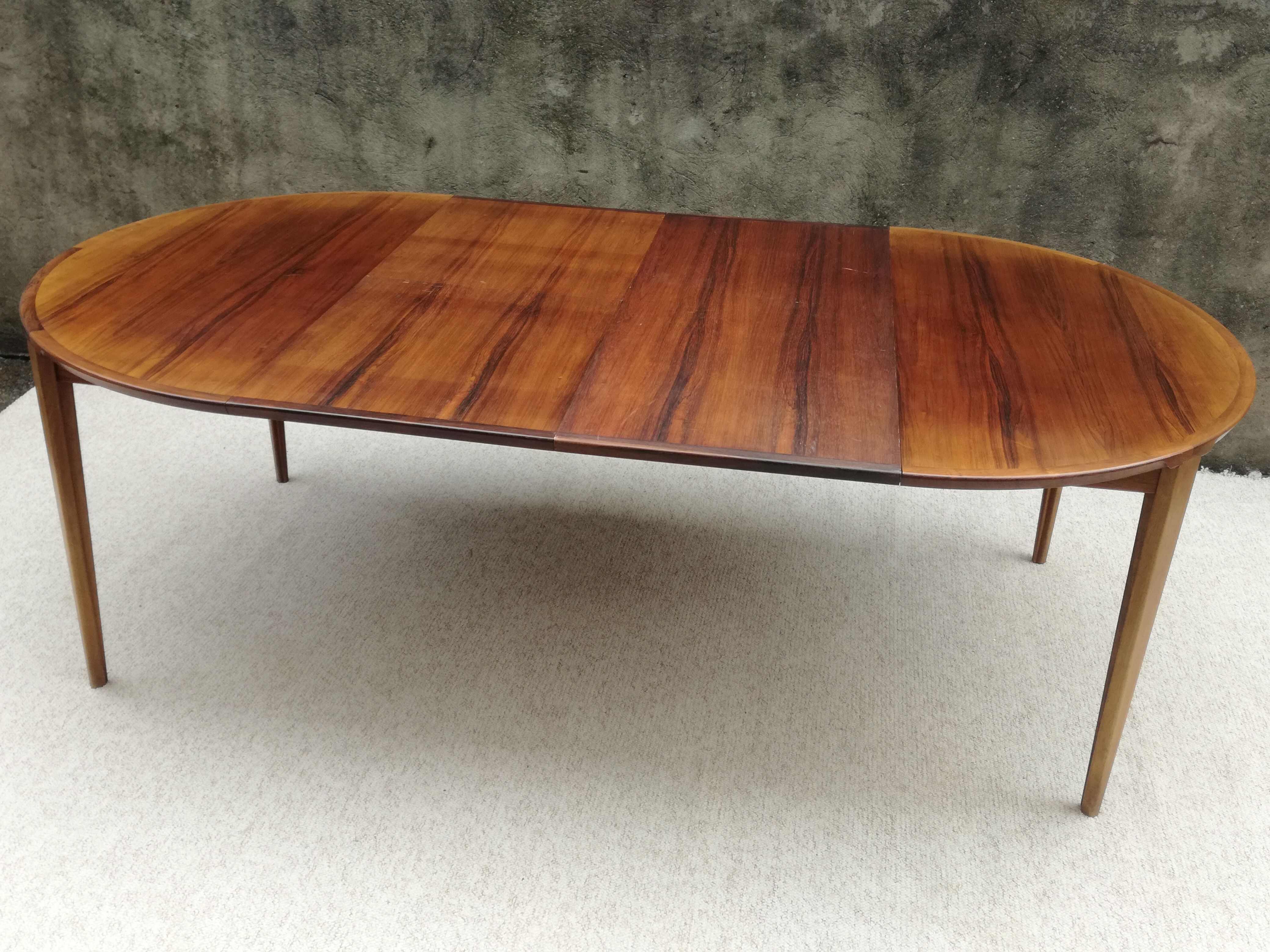 Palissandre Dining Room Table by Henry Rosengren Hansen, Denmark, 1960s