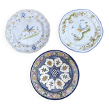 Trio d’assiettes dépareillées