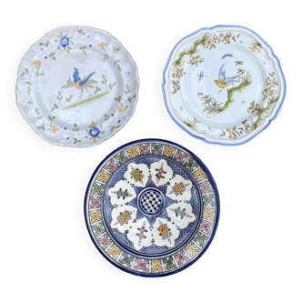 Trio of mismatched plates