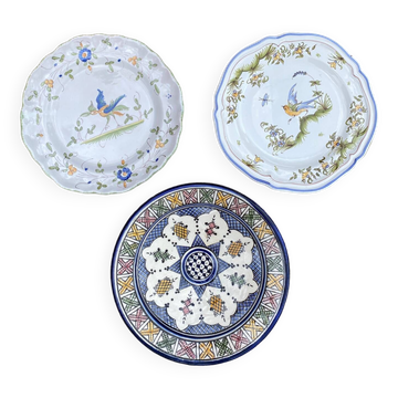 Trio of mismatched plates