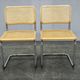 Pair of Italian Cesca Cantilever Chairs after Marcel Breuer, 1970s