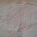 Lin Drap. BC embroidered monogram. Art deco