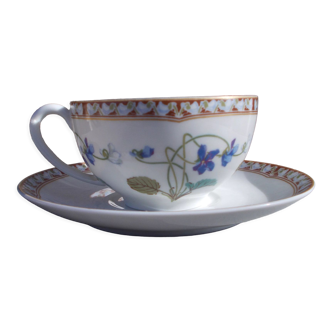 1 cup with porcelain sub-cup Limoges Haviland Empress Eugenie