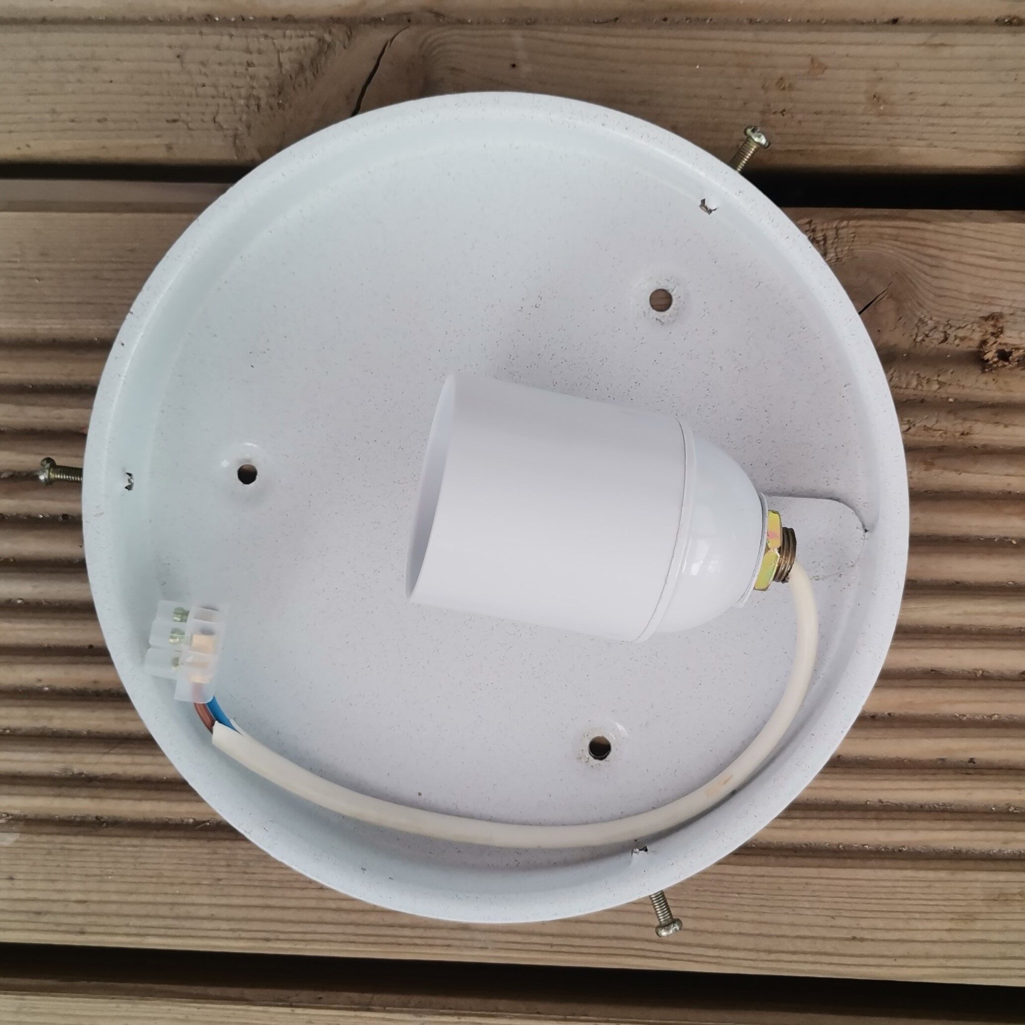 Vintage clear glass flush mount lamp