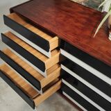 Commode U-453 noire par Jiri Jiroutek pour Interier Praha 1960