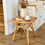 Rattan side table