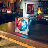 Chrome Parisian pedestrian light