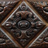 Landing Linen Chest in Solid Beech and Walnut, Louis XIII Style – Late 19th Century