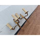 Pair of bronze wall sconces