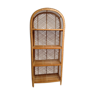 Vintage rattan library, 1970