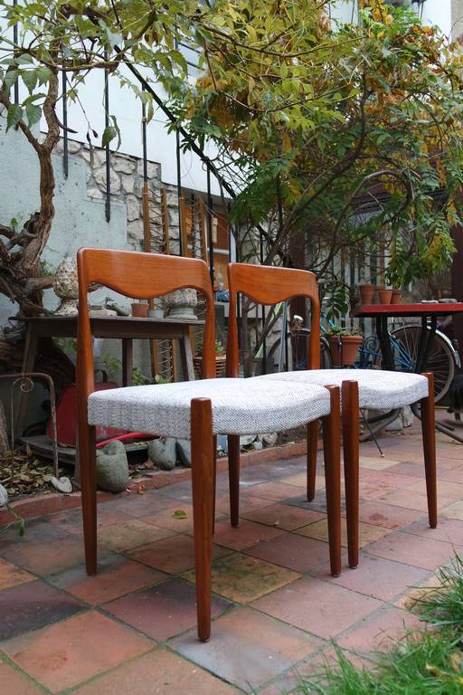 Duo of NF chairs in teak