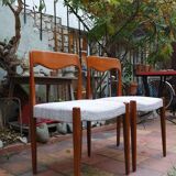 Duo of NF chairs in teak