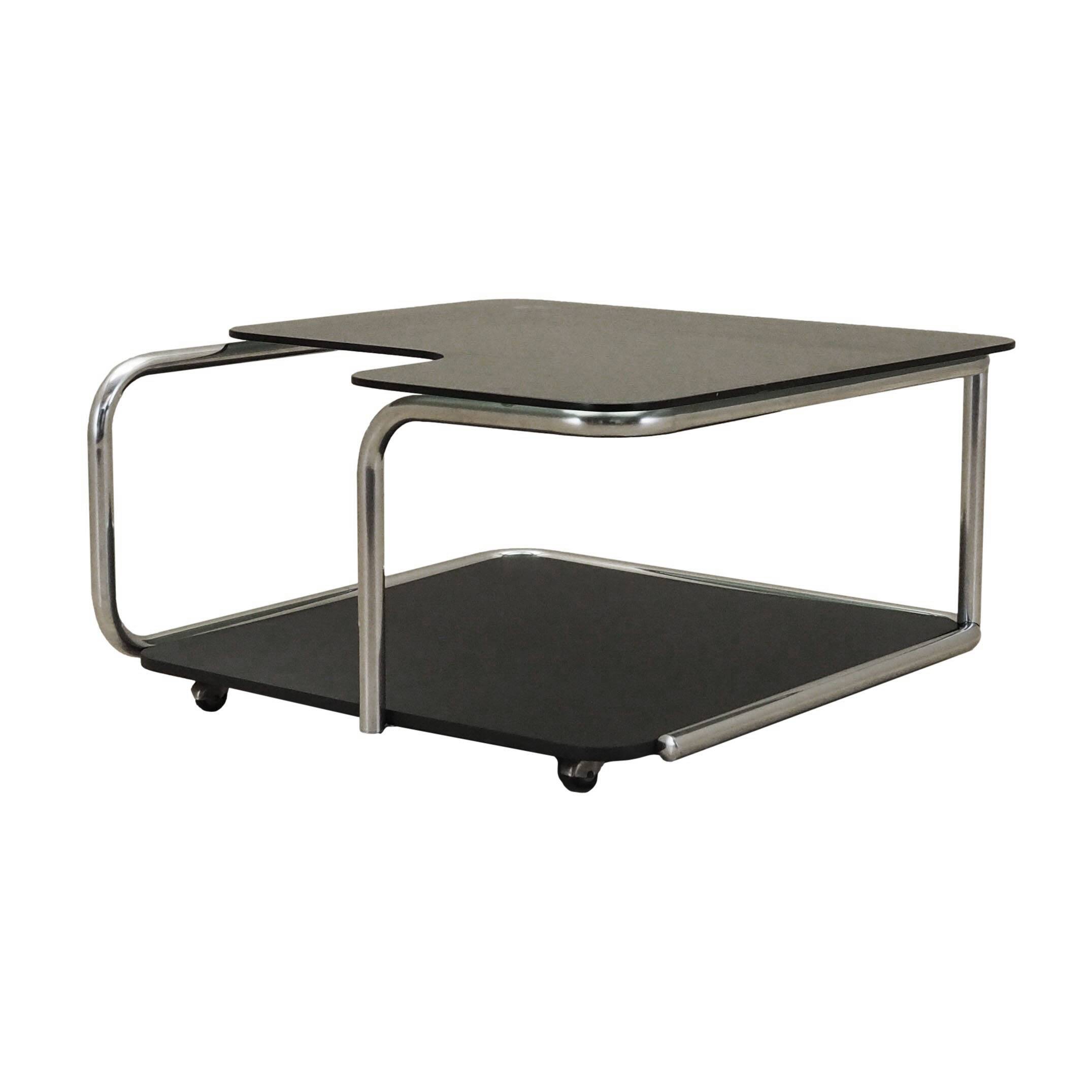 Table basse trolley, design italien, années 1980, production : Italie