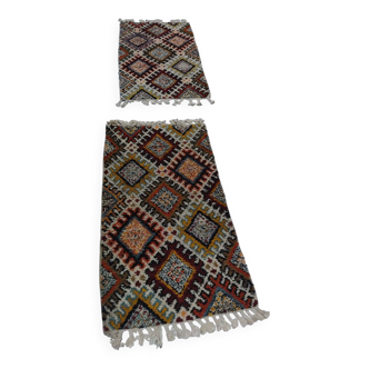 Paire de tapis berbères artisanaux - Fait main au Maroc - Qualité supérieur